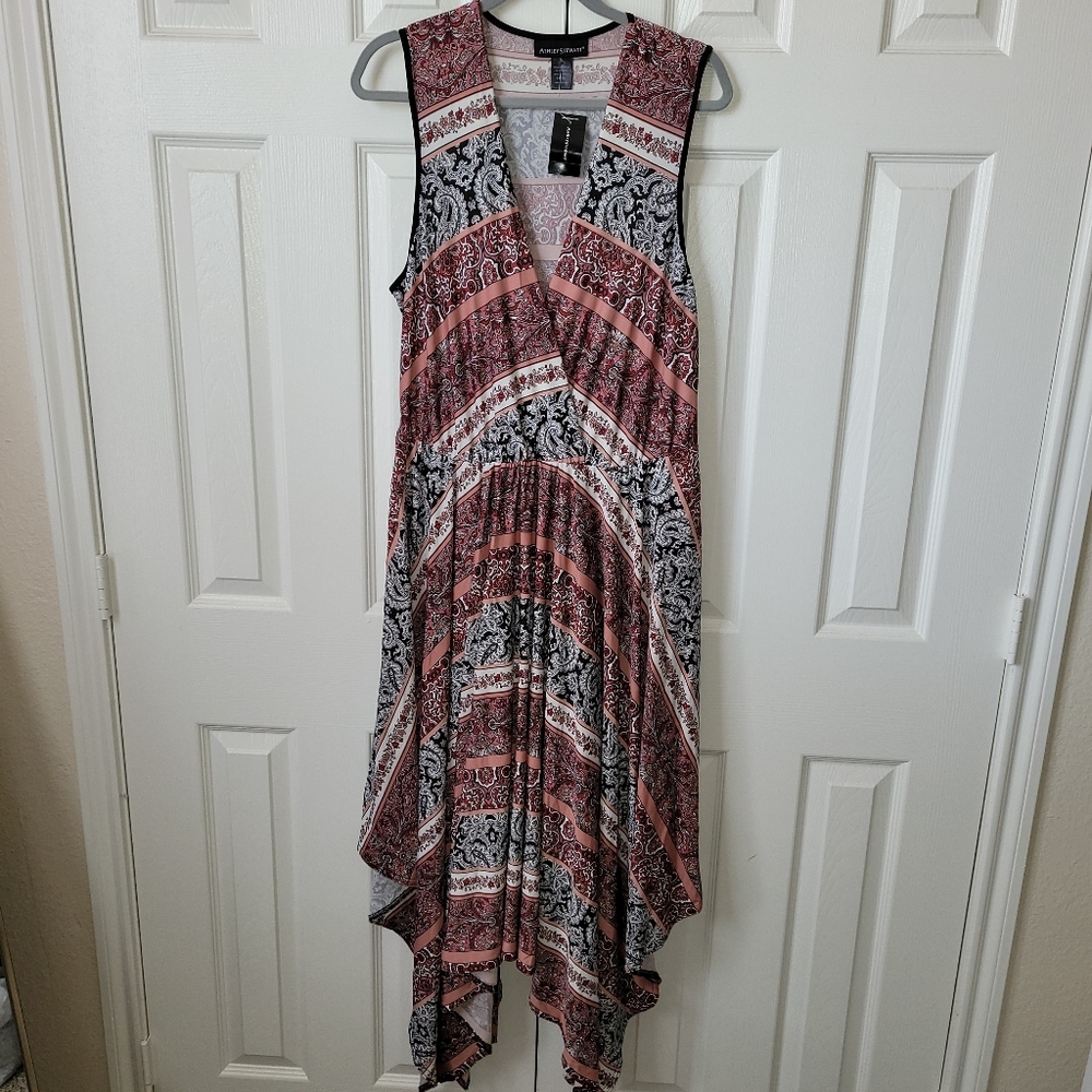 Ashley Stewart Multicolored Hanki Dress